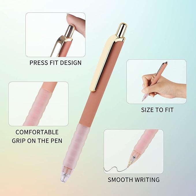 16 PCS Pens Ballpoint (8 pens+8 refills) Black Ink Pen 1.0 mm Pens Medium Point Smooth Writing Pens for Journaling Office Supplies Cute Pens for Women Men