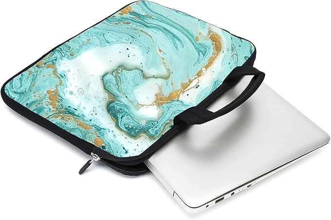 11.6 12 12.1 Inch Laptop Carrying Bag Protective Chromebook Case Pouch Netbook Notebook Ultrabook Bag Tablet Sleeve Cover Travel Briefcase with Handle for Men Women (Marble)