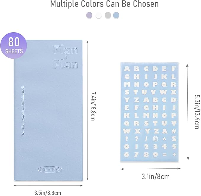 Soft Leather Pocket Notebook - 3.5" x 7.3" - to Do List Daily Planner with 160 Pages & Stickers - Ideal for Daily Plans, School, and Office Supplies (Blue)