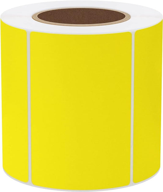 Hybsk 3x2 inch Color Direct Thermal Labels for Shipping, Barcodes, Address, Compatible with Rollo Label Printer & Zebra Desktop Printers(3"x2",Yellow)
