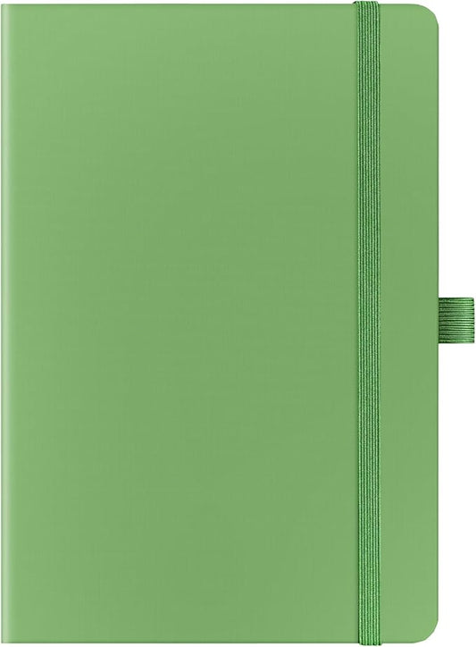 Ruled Notebook/Journal - Classic Lined Journal/Notebook, 5.3'' x 8.26'', Hardcover with Thick Paper, Banded + Pen Holder +Inner Pocket - Olive Green