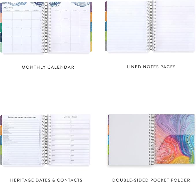 Erin Condren 12-Month Spiral Life Planner (Jan 2025 - Dec 2025) | 7x9 Weekly Planner with Monthly Calendars | Evolve Covers, Evolve Interior, Vertical Layout, Platinum Coil