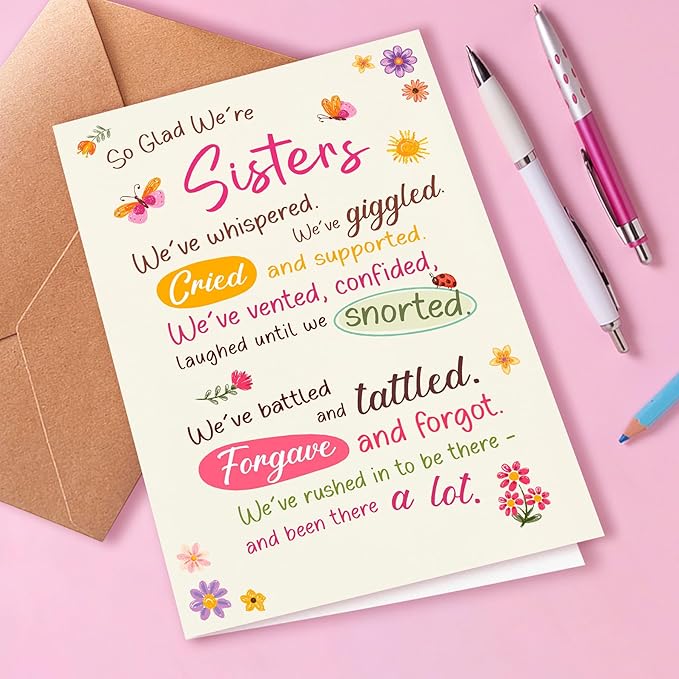 Funny Birthday Card for Women, I Am Your Sister, A Laugh-Out-Loud Gift, Suitable for Friendship Day and Congratulations, Perfect for Celebrating A Special Sister