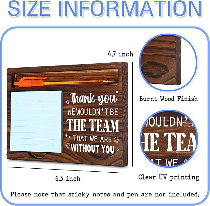 Thank You Gift for Team, Coworkers Gifts for Men Women, Team Employee Appreciation Gifts, We Wouldn't Be The Team That We are Without You Office Self-Stick Note Pad Holders SD133