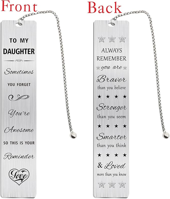 Jzxwan Daughter Christmas Gifts from Mom and Dad, Personalized Birthday Graduation Gifts for Daughter, Sometimes You Forget You're Awesome Gift Ideas for Daughter