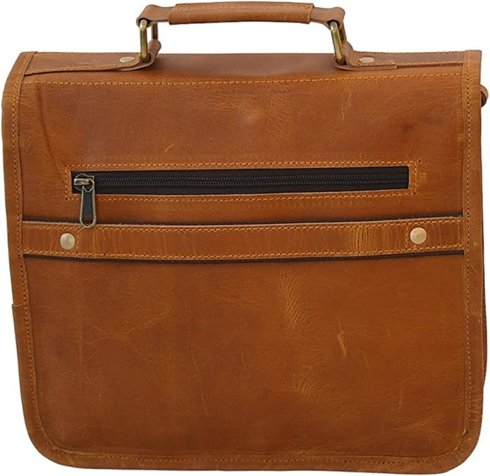 Leather Messenger Bag for Men 11 inch Vintage Satchel Crossbody Shoulder office Brown Handmade Bag