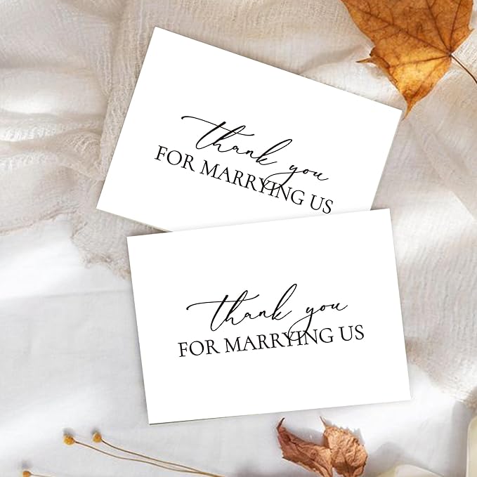 6 Pieces Wedding Day Card, Thank You for Marrying Us, Thank You Card for Officiant, Priest, Minister, Judge, Pastor Gifts.（Thank You - 6cards A）