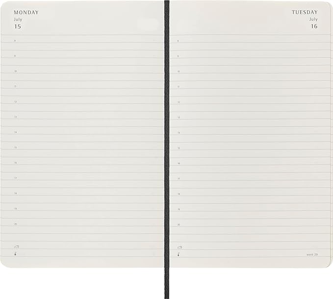 Moleskine Classic 18 Month 2023-2024 Daily Planner, Soft Cover, Large (5" x 8.25"), Black