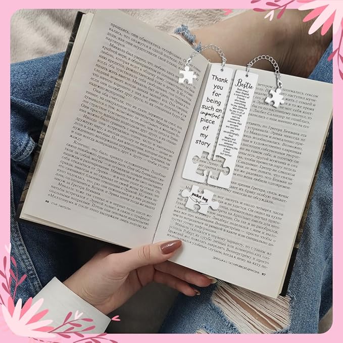 Thank You Gift for Bestie, Funny Bookmarks Gift for Bestie, Book Lover Gift for Bestie, Reading Gift for Bestie, Funny Office Gift for Work Bestie,WB124