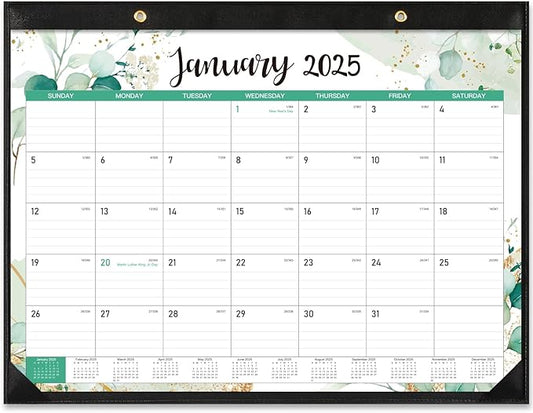 Desk Calendar 2025-2025 Desk Calendar Large 22'' x 17'', from January 2025 to December 2025, 12 Monthly Desk/Wall Calendar, Large Space for Writing with Protect Corner