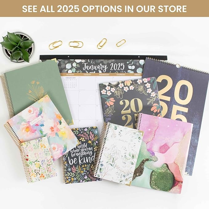 bloom daily planners 2025 (8.5" x 11") Calendar Year Day Planner (January 2025 - December 2025) - Weekly/Monthly Dated Agenda Organizer with Stickers & Tabs - Blooming Wildly