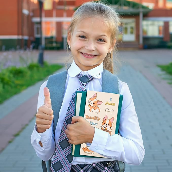 I Just Really Like Corgis Sticky Notes Set, 550 Sheets, Cute Cartoon Corgis Butt Self-Stick Notes Pads Animal Divider Tabs Bundle Writing Memo Pads Back to School Office Supplies Small Gift