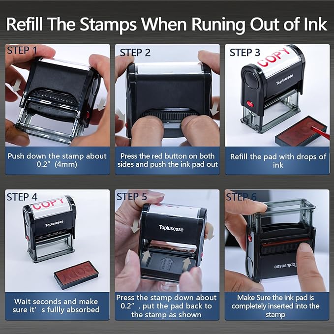Return to Sender Not at This Address Stamp Self Inking Rubber Business Stamp Office Stamp Self Inking Return to Sender Address Stamp Office Supplies- Red Ink