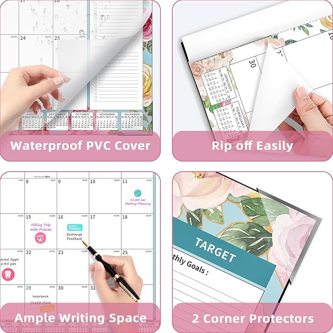 Ospelelf Calendar 2025-2026 Large Desk Calendar 22'' x 17'', Monthly Desktop Calendar, 18 Month Family Calendar, Use Jan 2025 - June 2026