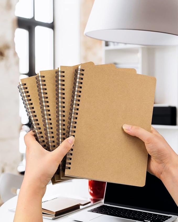 Spiral Notebooks A5 Lined 20Pcs College Ruled Journals for Work, School and Travel, Good for Students and Office 120 Pages/60 Sheets