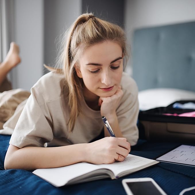 Zonon 12 Pieces Inspirational Pens Bulk Easter Basket Stuffers Motivational Quotes Ballpoint Pens with Stylus Tip Inspirational Gifts for School Office Teachers(Morandi,Bible Style)