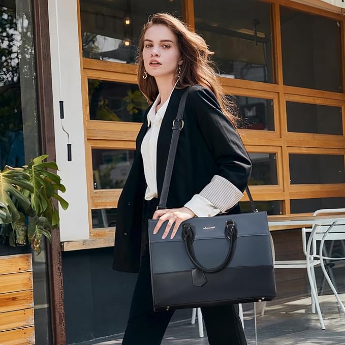 LOVEVOOK Laptop Tote Bag for Women, Work Totes Business Office Computer Briefcase with Clutch Purse