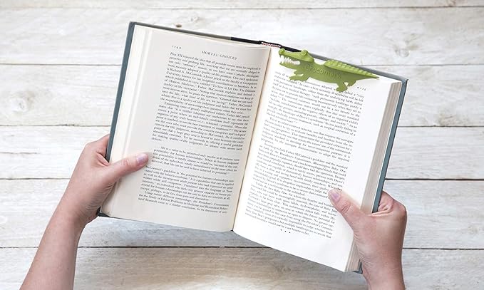 PELEG DESIGN Cool Animal Bookmark Animal Shaped Bookmarks for Kids and Adults (Crocomark)