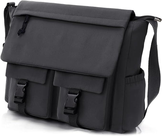 Lovvento Shoulder Messenger Bag for Men - Women Laptop Bag 15.6 inch Satchel Bags Mens Canvas Crossbody Tote Bags