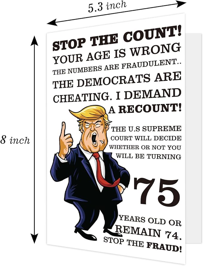 Ogeby Funny 75th Birthday Card, Hilarious 75 Years Old Birthday Card Gift for Friends, Dad, Mom, Husband, Wife, Brother, Sister