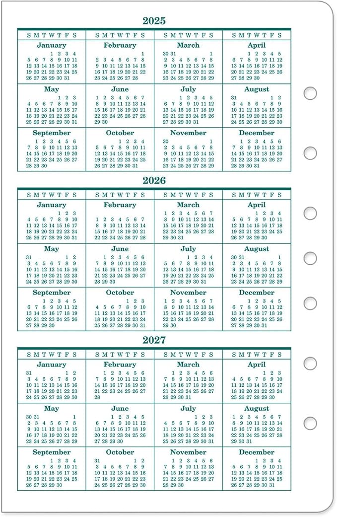 FranklinCovey - Original Two Page Per Day Ring-Bound Planner (Classic, Jan 2025 - Dec 2025)