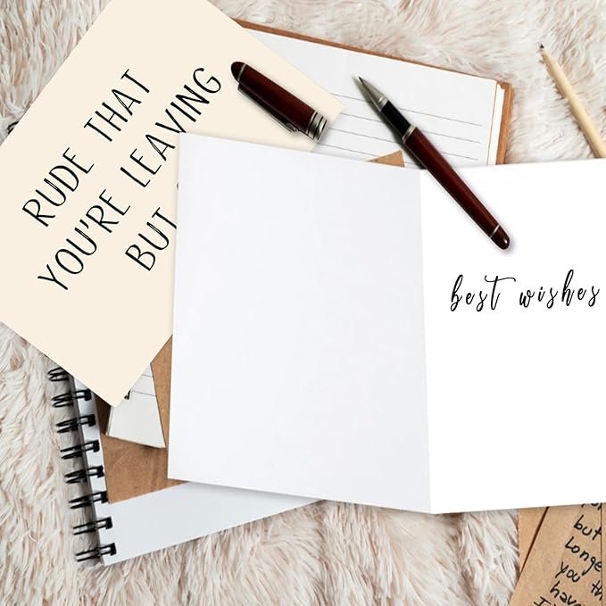 Asmallgf Rude Coworker Leaving Farewell for Women Men, Humorous Work Friend Going Away Gifts, Rude That You're Leaving But Ok