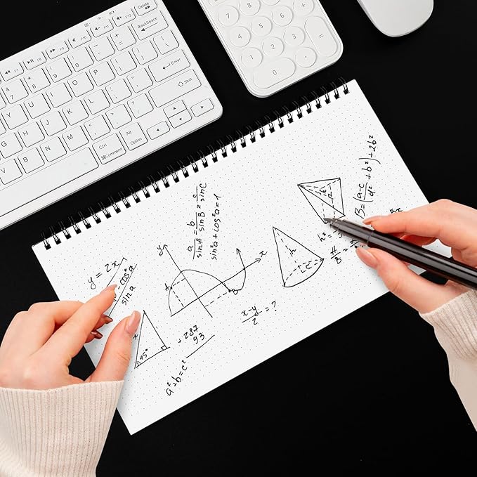 Weekly Planner, Black Undated Planner with Habit Tracker & Weekly Priorities, 6.3'' x 11.2'', To Do List Notebook with Dotted Pages for Organizing