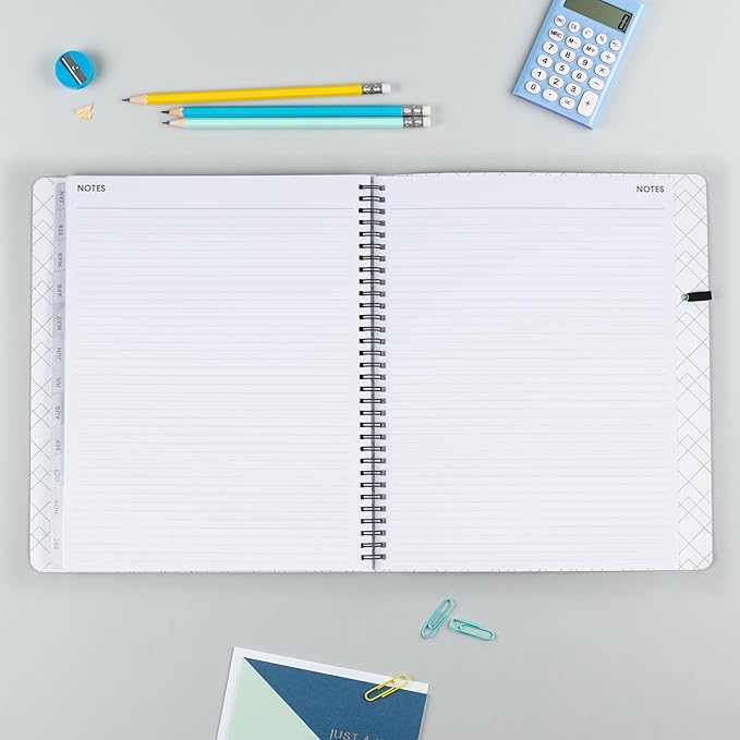 Blue Sky Aligned 2024 Weekly and Monthly Vertical Appointment Planner, 8.25" x 11", Heavyweight Cover, Semi Concealed Wirebound, Black (143590-24)