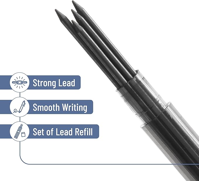 Mr. Pen- Mechanical Pencil Set, 5 pcs, 2.0mm Mechanical Pencil, 2.0mm Lead Refill, HB Pencil, Eraser, Sharpener, Mechanical Drafting Pencil, 2mm Mechanical Pencil for Drawing Mechanical Pencils