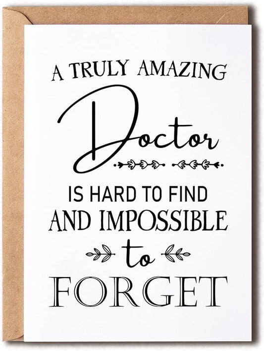 EruditeGifts Funny Appreciation Card - Thank You Card For Doctors - Hilarious Birthday Card - Gift Card For Doctor Him Her
