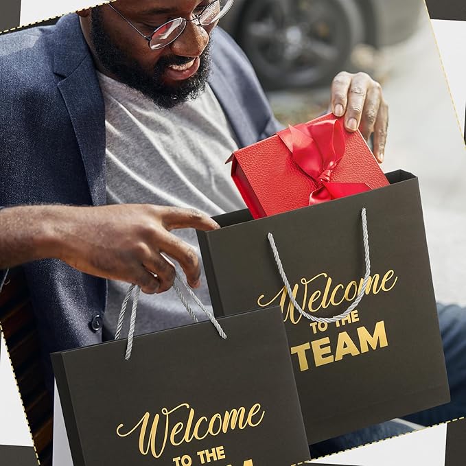 SaieGlossy New Employee Welcome to The Team Gift Sets Notebook and Pen Welcome to The Team Box Employee Appreciation Gift Sets for New Office Worker(Gray)