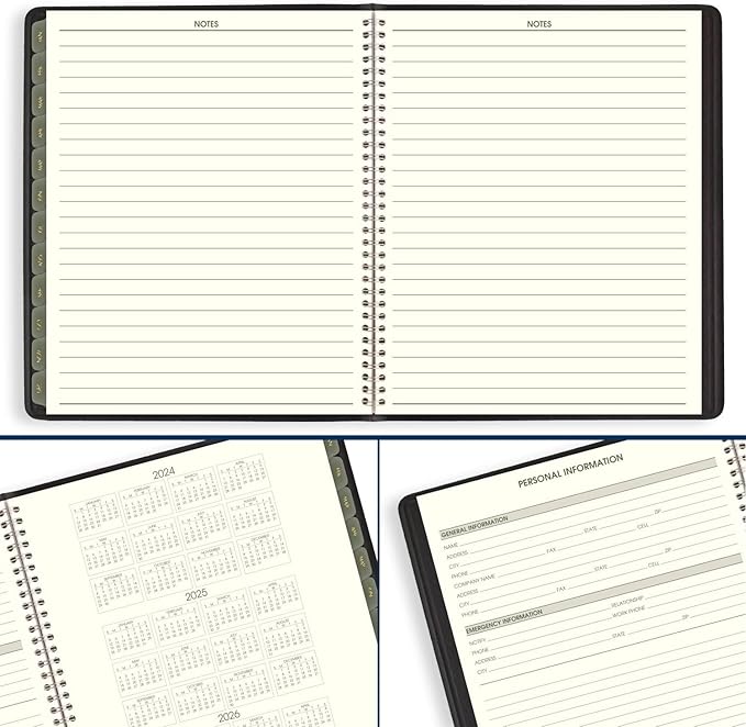 AT-A-GLANCE 2025 Planner, Monthly, 9" x 11", Large, Recycled, Black (70260G0525)