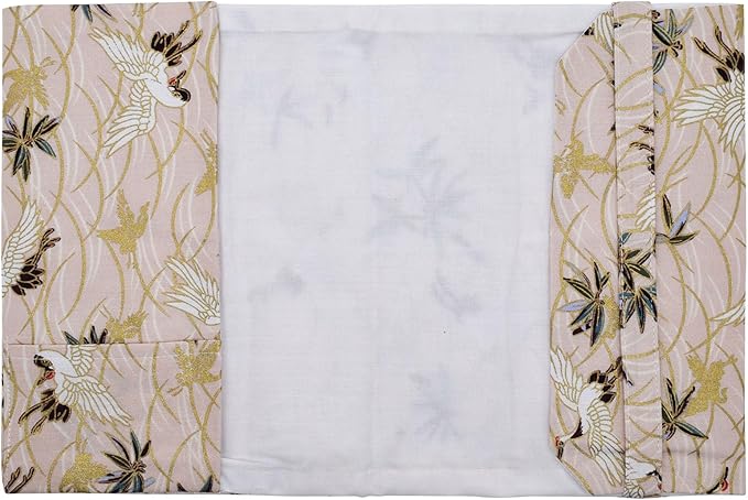 BLBMH Crane Book Covers forPaperbacks Adjustable Fabric Book Sleeve Cover Protector Fit for 5.5x8.2 inch Hardcover Softcover Book Novels Notebook - BC31 Beige