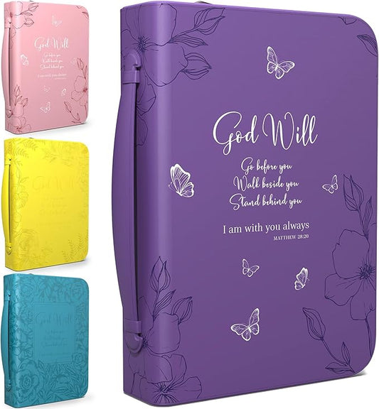 DEHITE Briefcase for Women – Leather Carrying Bag Large Size – | Fits Book 7 x 10.1 x 1.9 in | Pen Slots | Zippered Pocket | Premium Faux Leather | – Purple Accessories Gifts