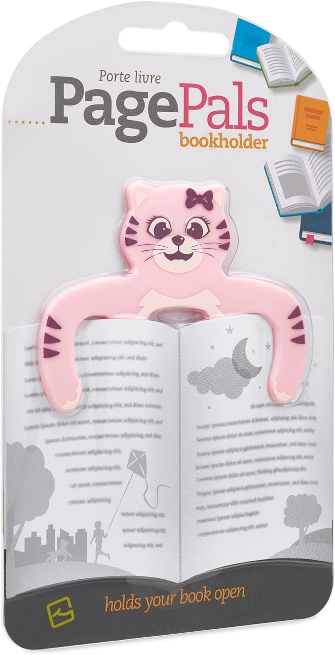Page Pals Bookmark Bookholder | Page Holder | Music Holder Clip | Music Paper Holder | Magazine, Cookbook | Reading in Bed at Home | Office, Desk, Kitchen Use | Novelty Reading Gift Idea