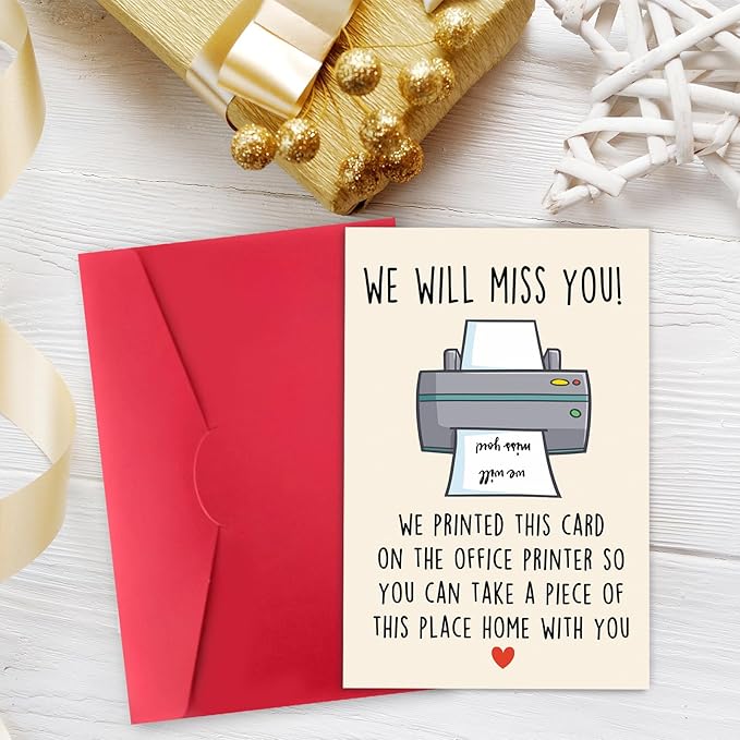 Funny Printable Retirement Card for Coworker or Boss，Happy Retiring Card Gift for Him Her,We Will Miss You, Leaving for Retiring Coworker Colleagues Boss