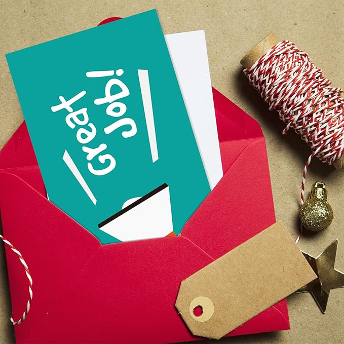 Yeaqee 240 Pcs Employee Appreciation Kudos Cards Funny Blank Back Motivational Card Encouragement Thank You Note Recognition Card for Teacher College Affirmation Gift(Classic)