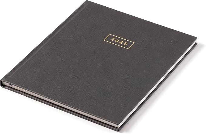 Eccolo 2025 Large Agenda Planner, 12 Month, Yearly, Monthly & Weekly Pages, Habit & Gratitude Tracker (Hardcover - 8 x 10")