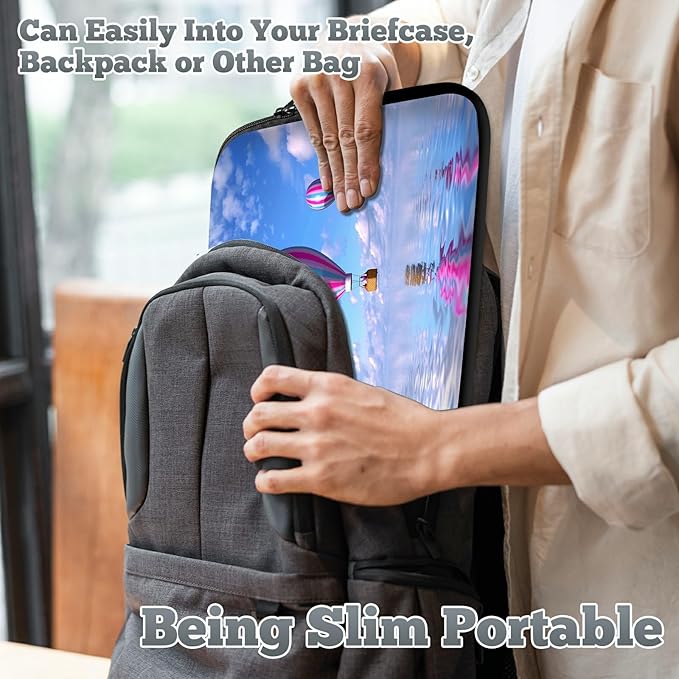 Laptop Sleeve Case Bag 15 inch, Hot Air Balloon Slim Carrying Case Durable Handbag Travel Laptop Bag for 15 inch MacBook Air M3/M2/15 Pro/Surface Laptop 7/6/5/4/3/ Dell XPS 15 Plus