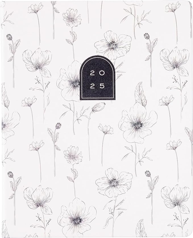 Eccolo 2025 Large Agenda Planner, 12 Month, Yearly, Monthly & Weekly Views, Reminders, Goals Tracker (Flexi-Cover - 8 x 10")