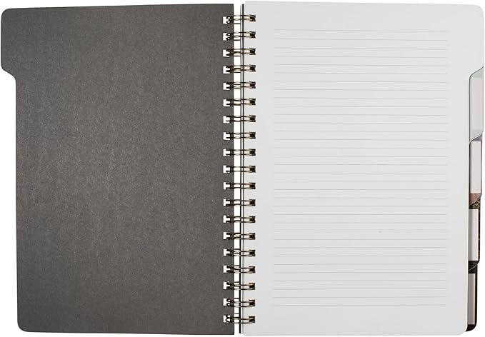 Fringe Studio Large Tab Notebook,Naturalist Notes, Flexible Paperback Cover, 5 Subject/Die-Cut Dividers, 7.25" X 10", 180 Lined Pages, Multicolor (343PA003FSC)