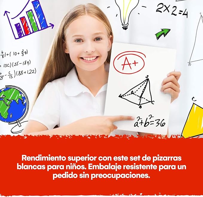 6 Premium Small Dry Erase Board 9"x12"- Portable Dry Erase Lap Board, Handheld Whiteboard- White Boards for Students - Small Whiteboard | Double Sided Erasable White Boards Dry Erase- 6 Pk