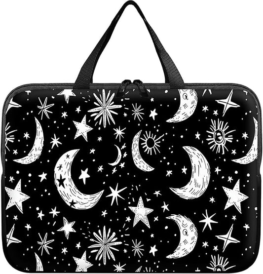Laptop Sleeve Case Bag 15 inch, Moons Stars Slim Carrying Case Durable Handbag Travel Laptop Bag for 15 inch MacBook Air M3/M2/15 Pro/Surface Laptop 7/6/5/4/3/ Dell XPS 15 Plus