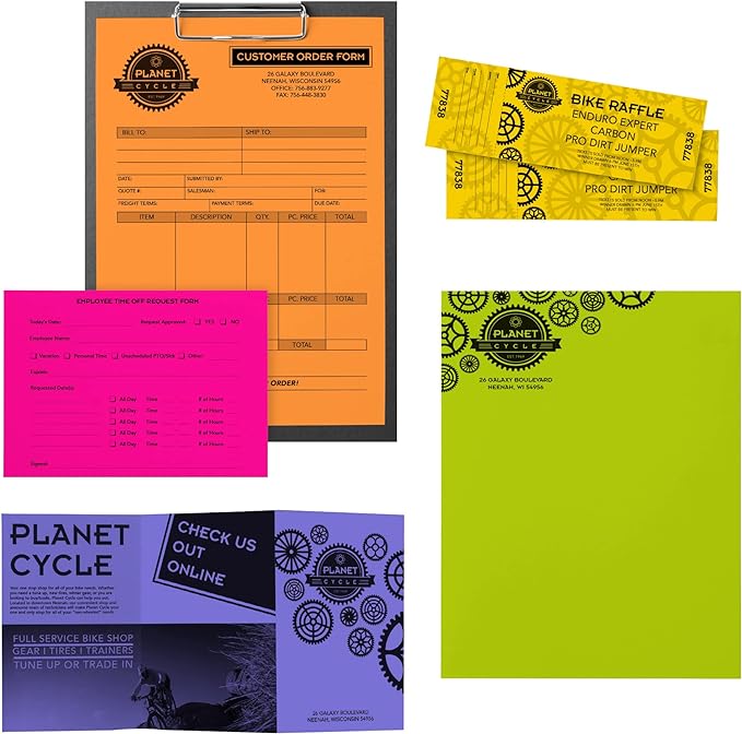 Neenah Astrobrights(R) Bright Color Paper, 8 1/2in. x 11in., 24 Lb, Assorted Colors, Ream Of 500 Sheets, 21289