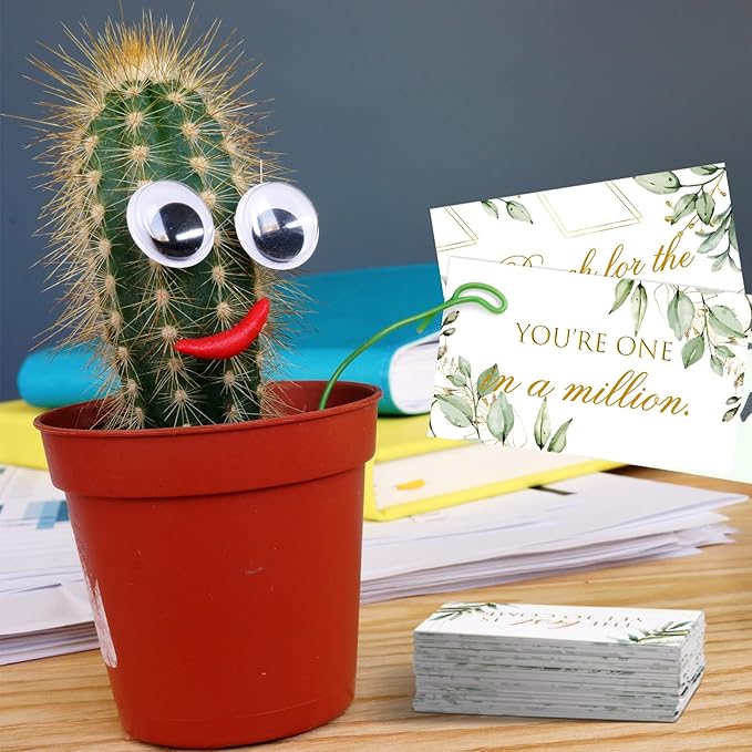 Jinei 300 Inspirational Affirmation Cards Positive Motivational Cards Small Mini Encouragement Quotes for Women Mother's Day Church(Eucalyptus)