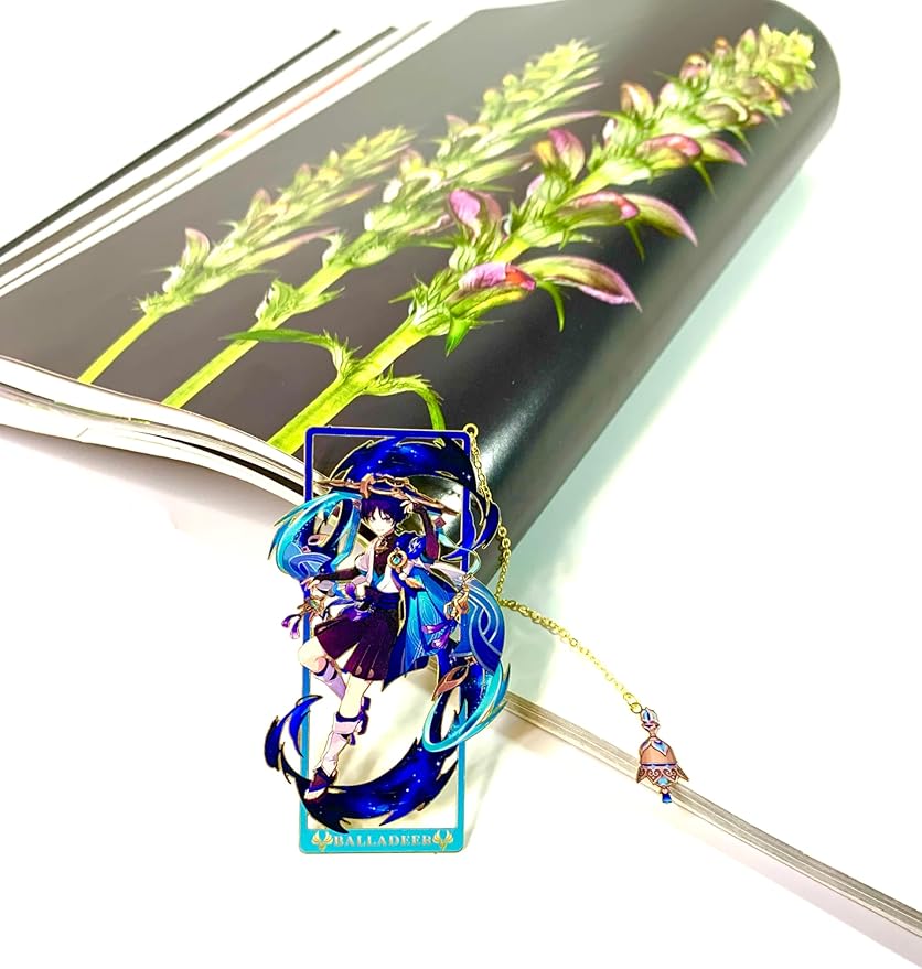 Genshin Impact Wanderer Metal Bookmark - Anime Figure Merch with 3D Display Box - Birthday Gifts for Fans Friends Gamer Book Lovers - Zllada