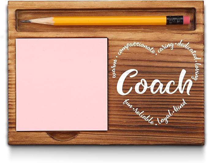 Coach Gifts, Coach Sticky Note Holder, Coach Appreciation Gifts, Thank You Coach Gifts, Coach Office Decor, Coach Desk Self-Stick Note Pad Holders GSH11