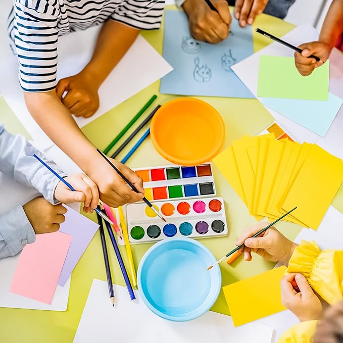 MotBach 600 Pieces Index Cards Flash Cards,3" x 5", 10 Color Assorted Color Blank Memo Note Cards Unlined Studying Record Index Cards To Do List for Home School Office Supplies