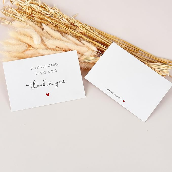 48 Pack Thank You Cards with Envelopes & Stickers, 4×6 Cute Blank Greeting Cards for Baby Shower & Wedding，Boxed Bulk Thank You Notes for Graduation Teachers Business Coworker Employee Appreciation