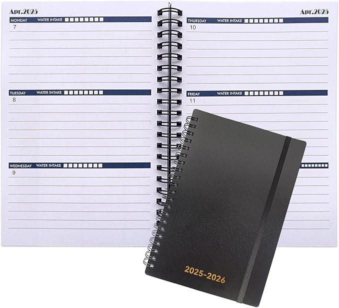 Cheneyboo 2025 Planner - January 2025- June 2026, Monthly Weekly Daily Planner 2025-2026, 18 Month Planner, 7.5"x10.2", Big Size Planner, Black